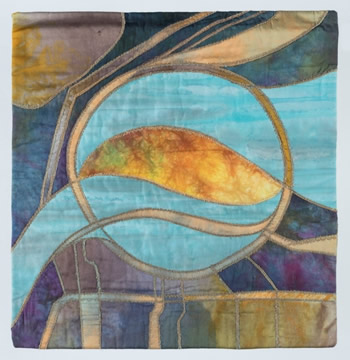 Earthtide, 34” X 34”, Wall Quilt, PATRICIA KILBURG